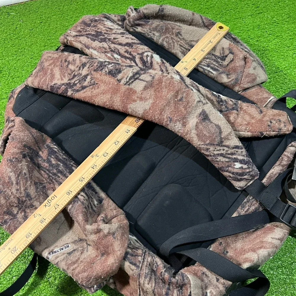 Vintage Fleece Camo Backpack Call Pockets Bottle Holder 90s Hunt Hiking Daypack